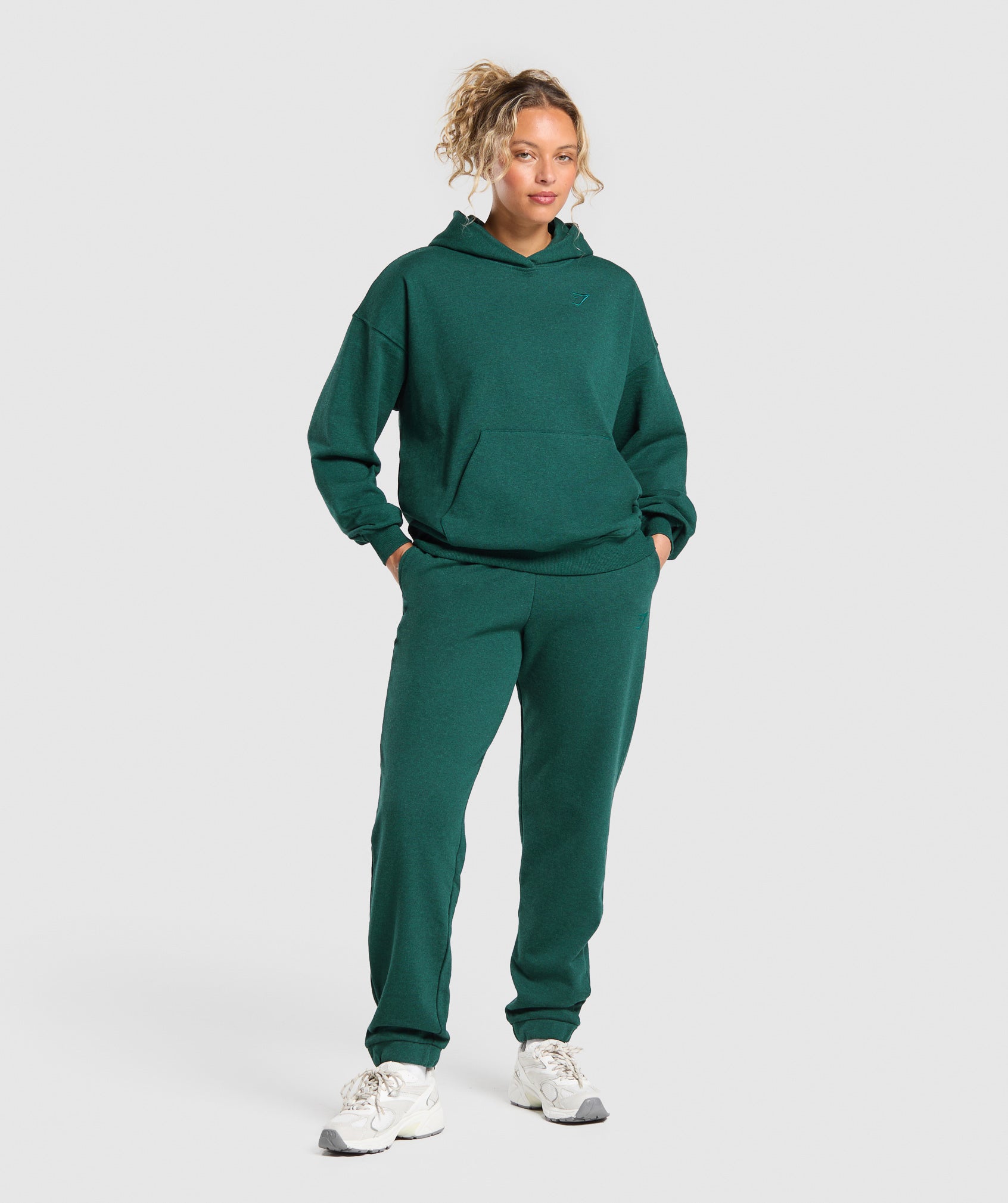 Women's Gymshark Rest Day Sweats Hoodie Bros Bold Teal Marl