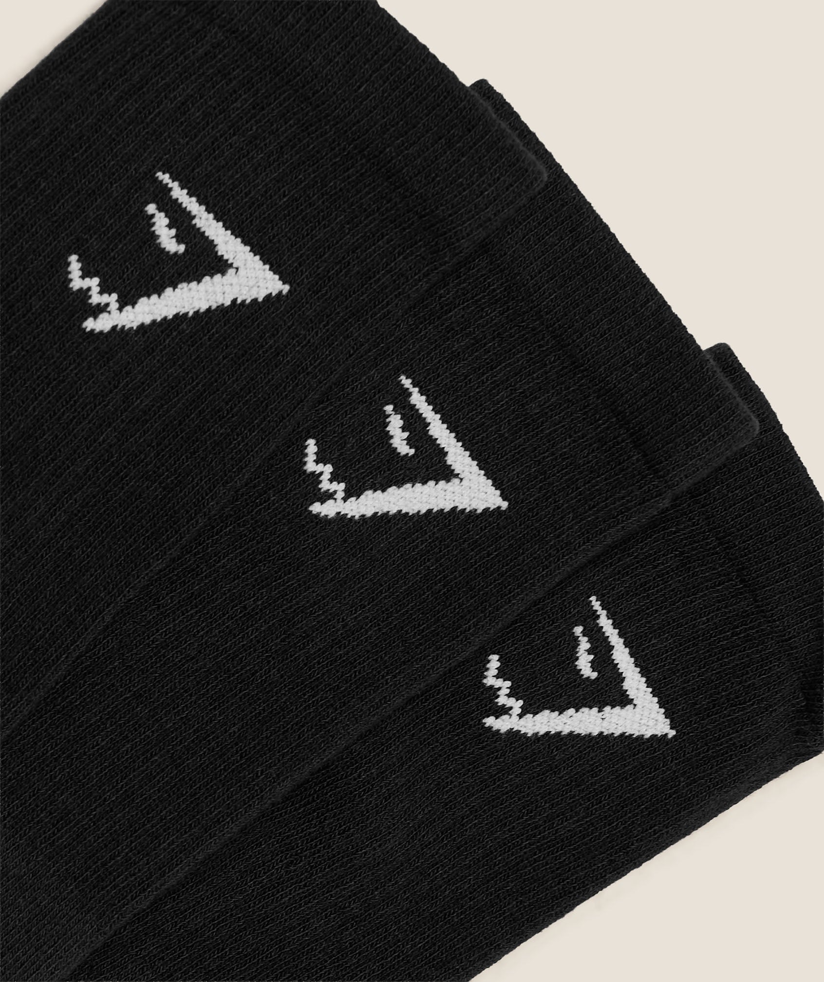Women's Gymshark Crew Socks 3Pk Gs Black