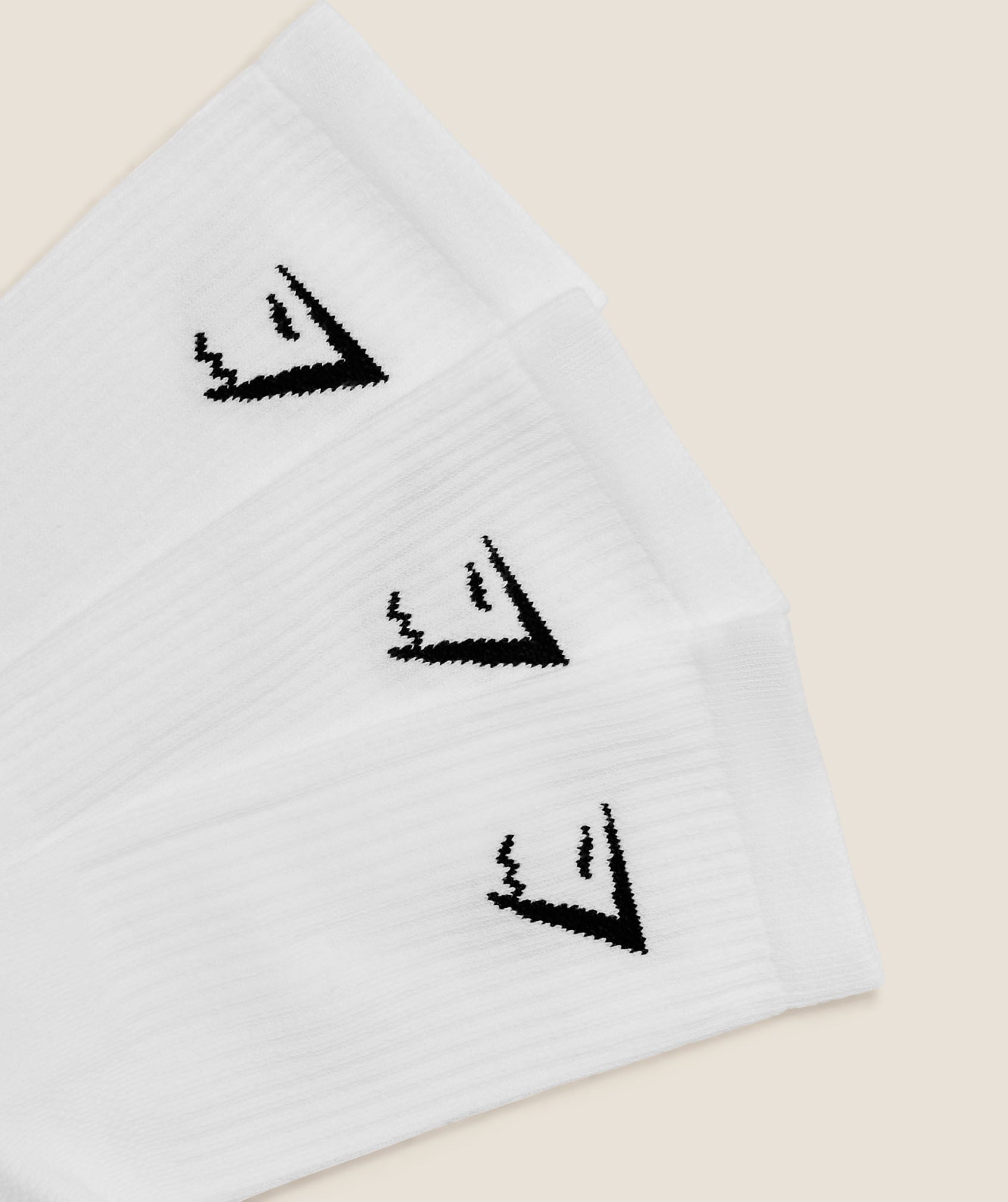 Women's Gymshark Crew Socks 3Pk Gs White