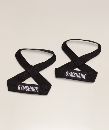 Women's Gymshark Figure 8 Lifting Straps Black