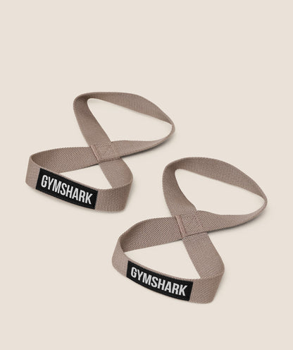 Gymshark Figure 8 Lifting Straps Lifestyle Brown
