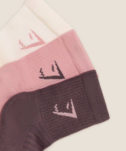 Gymshark Midi Socks 3Pk Soft White