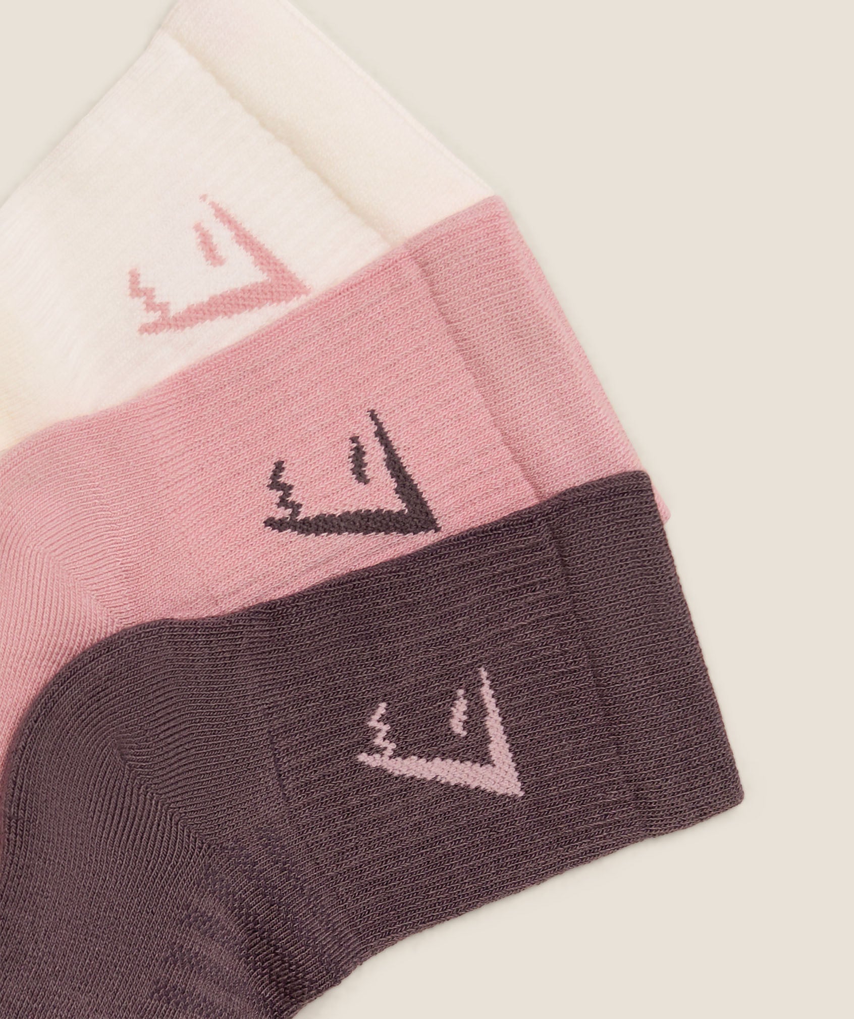Women's Gymshark Midi Socks 3Pk Soft White