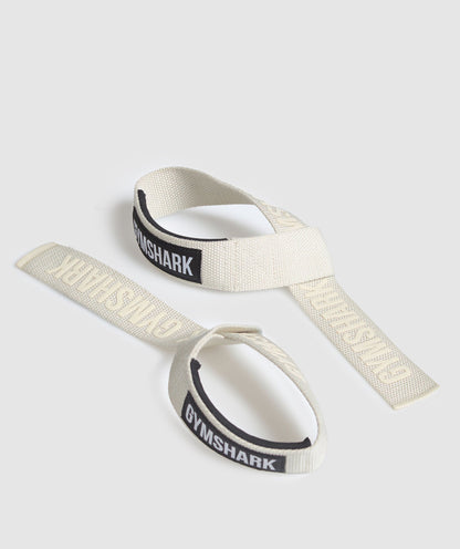 Women's Gymshark Silicone Lifting Straps Oat White