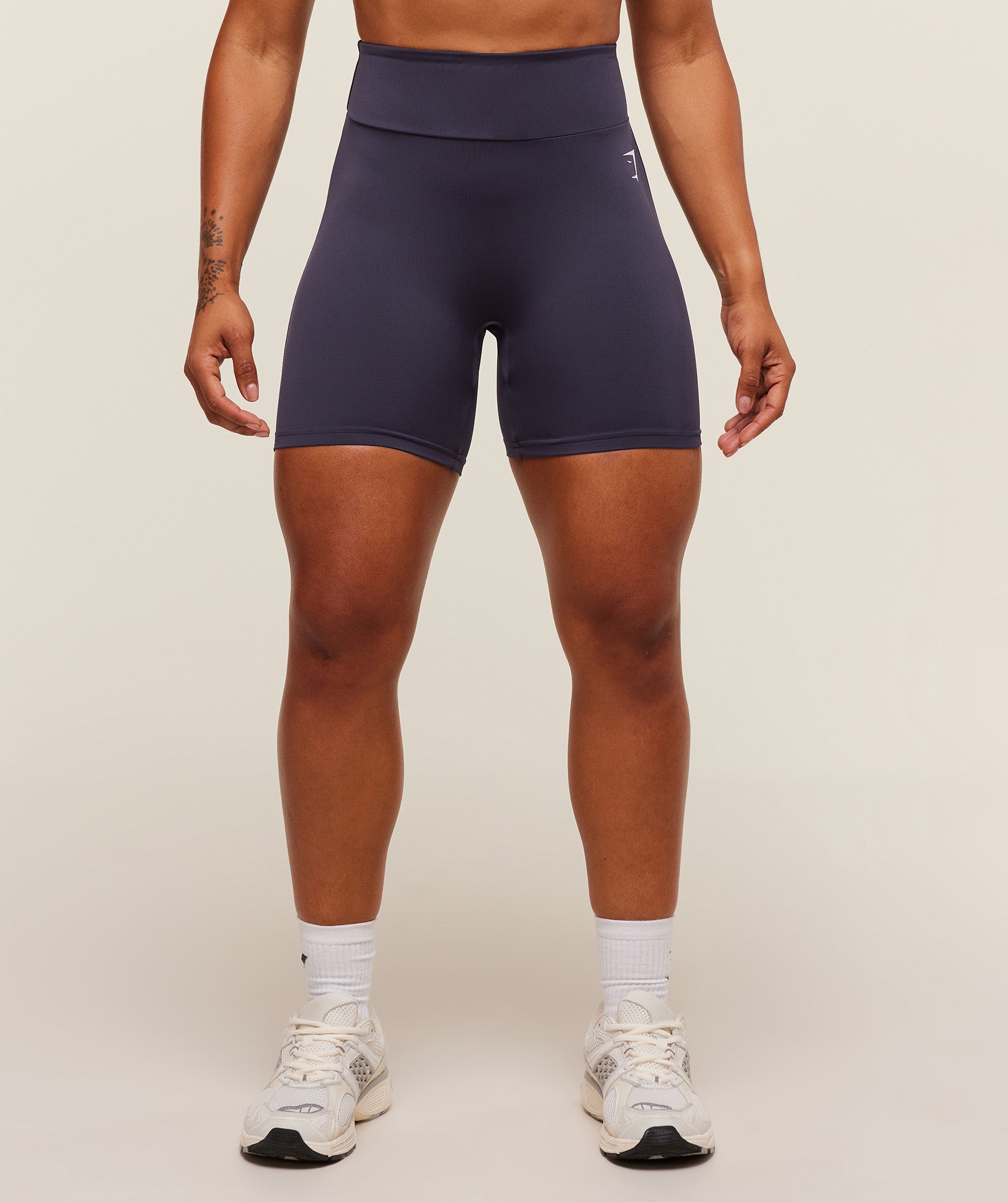Women's Gymshark Reps Power Tight Shorts Midnight Purple