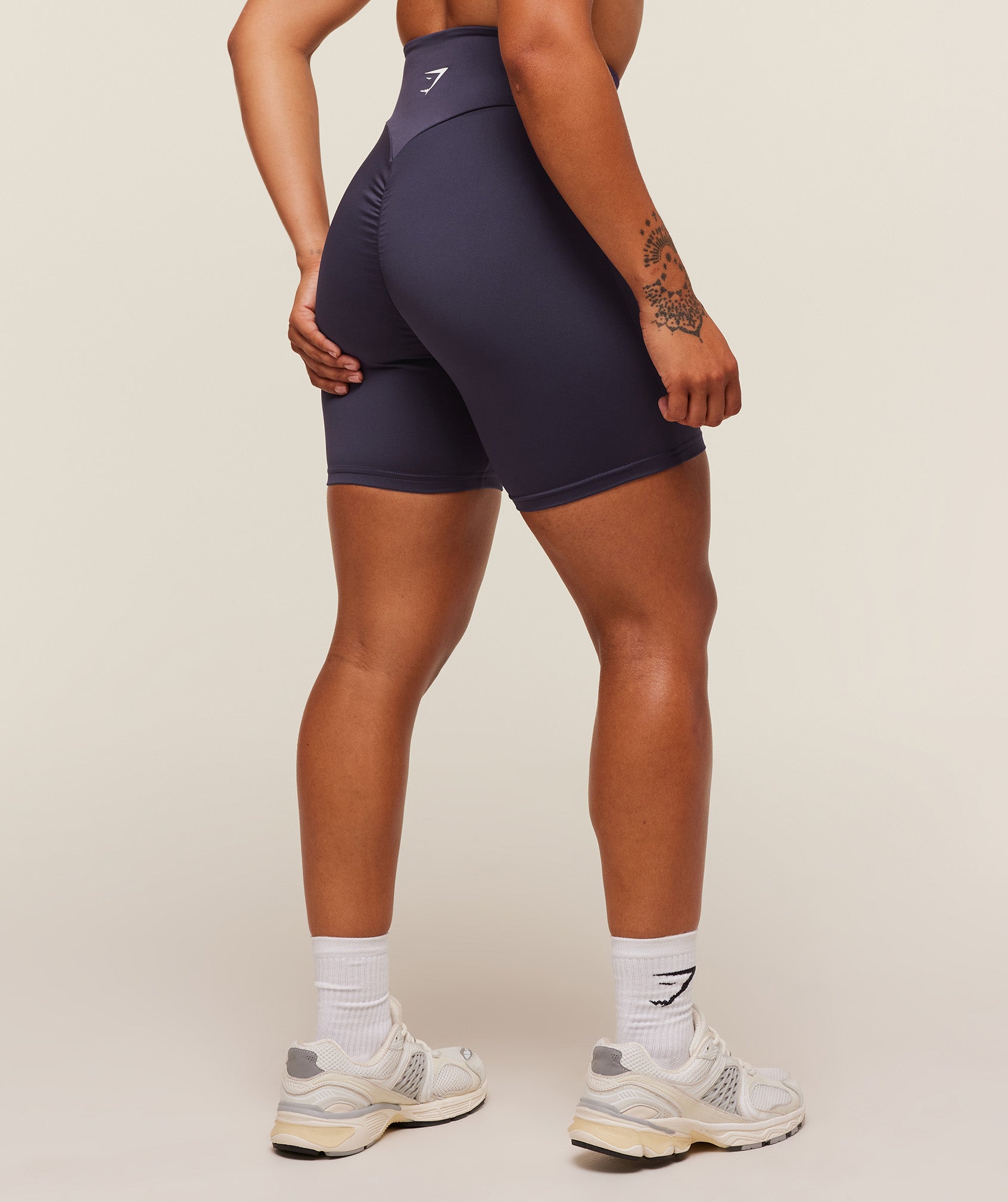 Women's Gymshark Reps Power Tight Shorts Midnight Purple