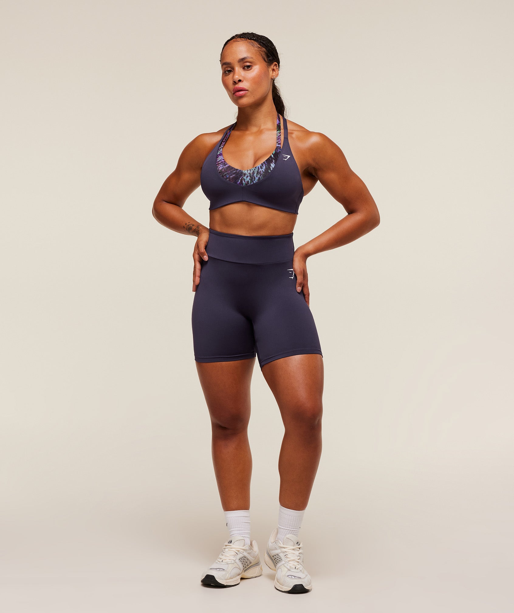 Women's Gymshark Reps Power Tight Shorts Midnight Purple