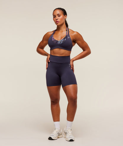 Women's Gymshark Reps Power Tight Shorts Midnight Purple
