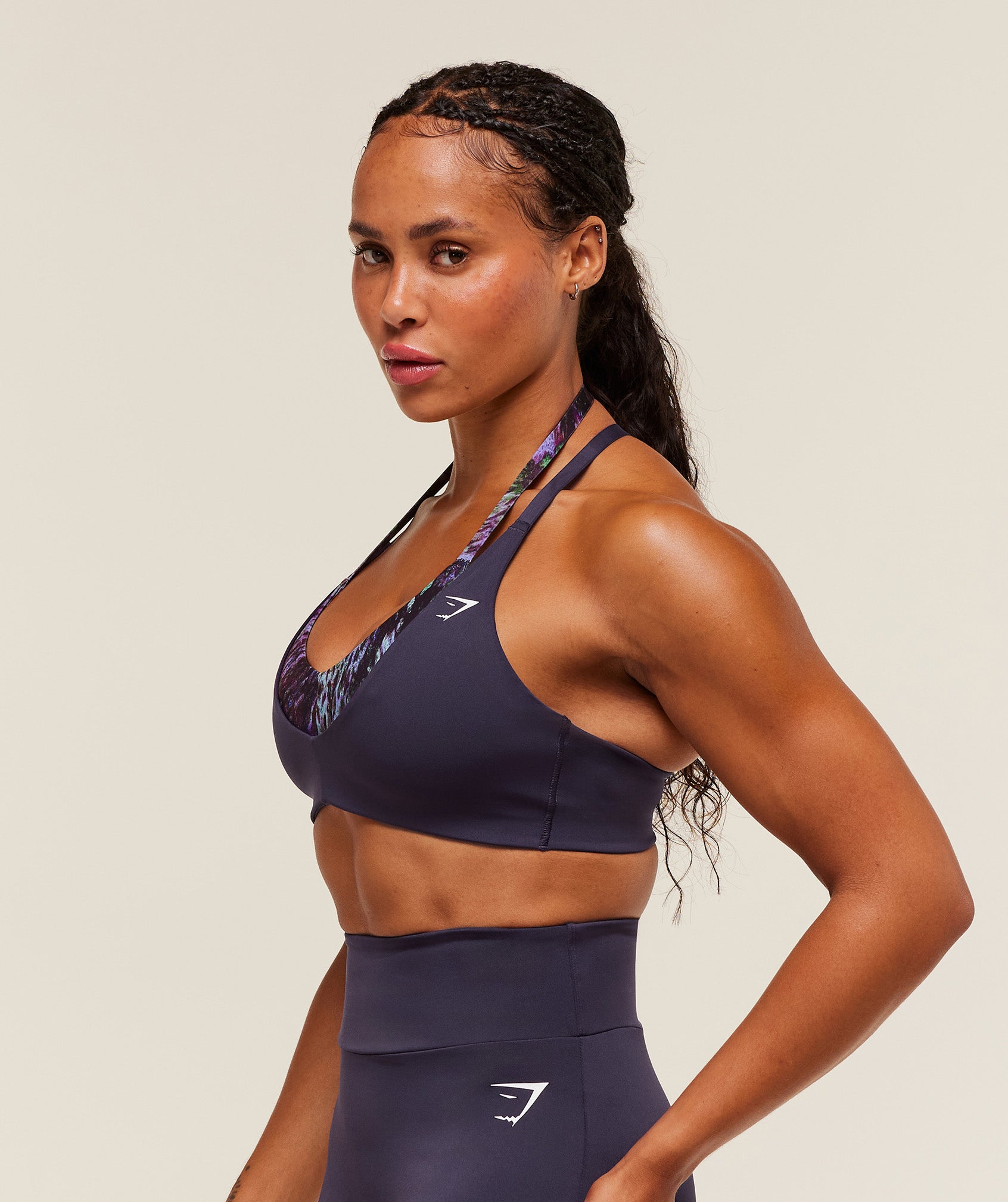 Women's Gymshark Reps T Back Sports Bra Midnight Purple