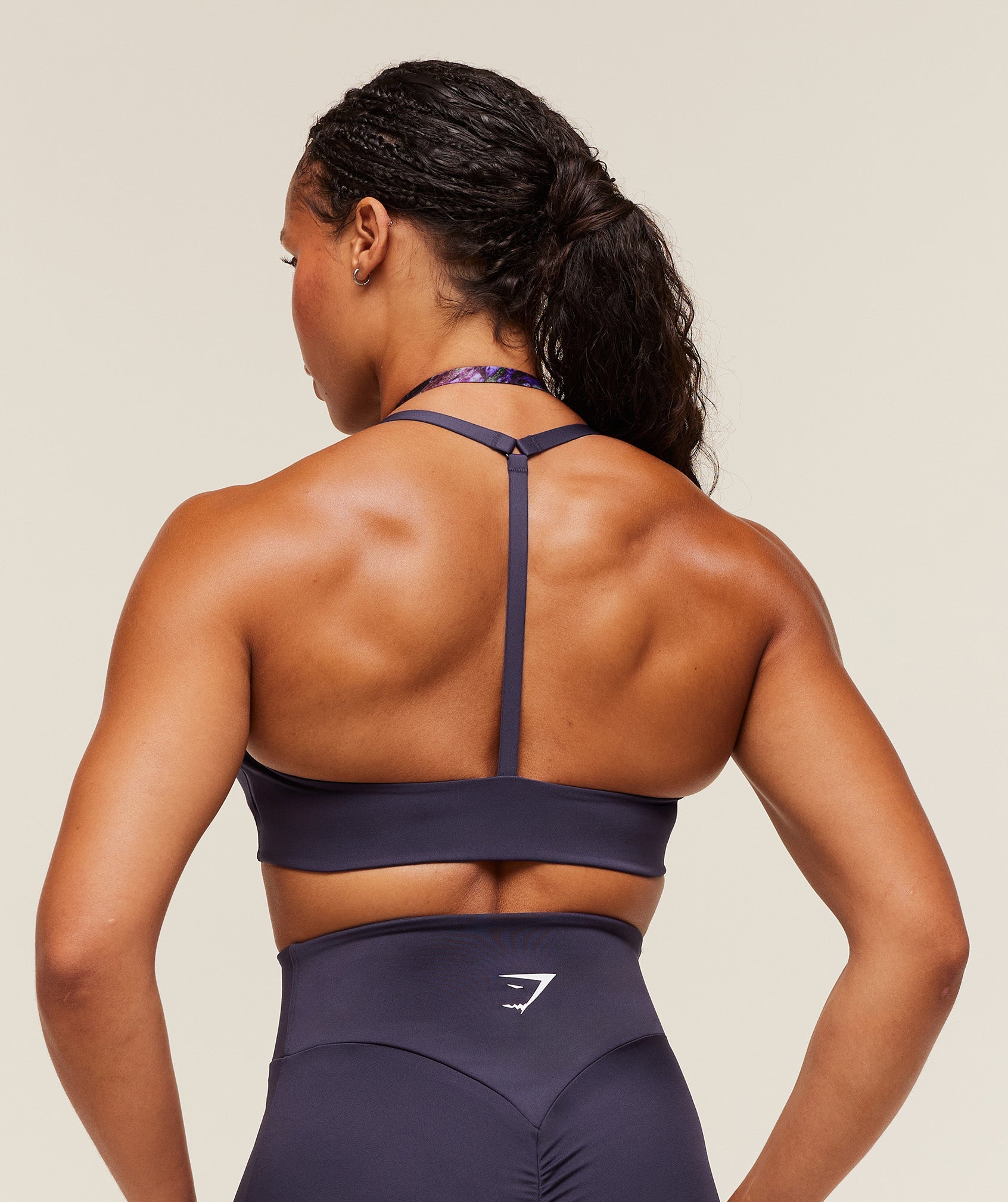 Women's Gymshark Reps T Back Sports Bra Midnight Purple