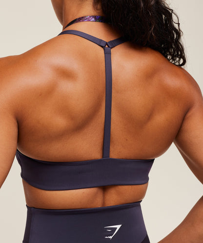 Women's Gymshark Reps T Back Sports Bra Midnight Purple