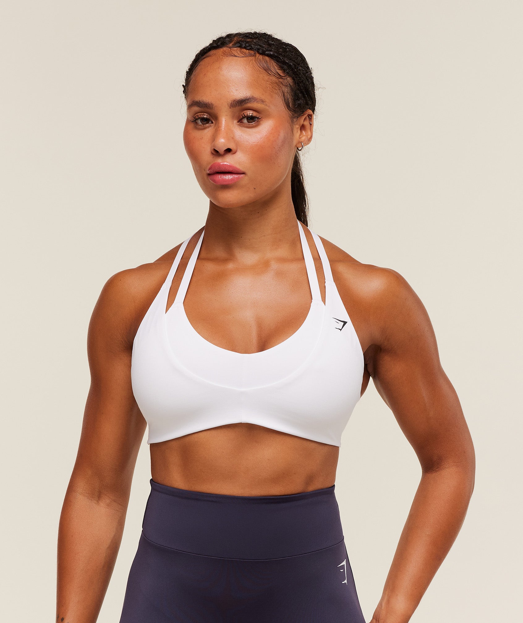 Women's Gymshark Reps T Back Sports Bra White