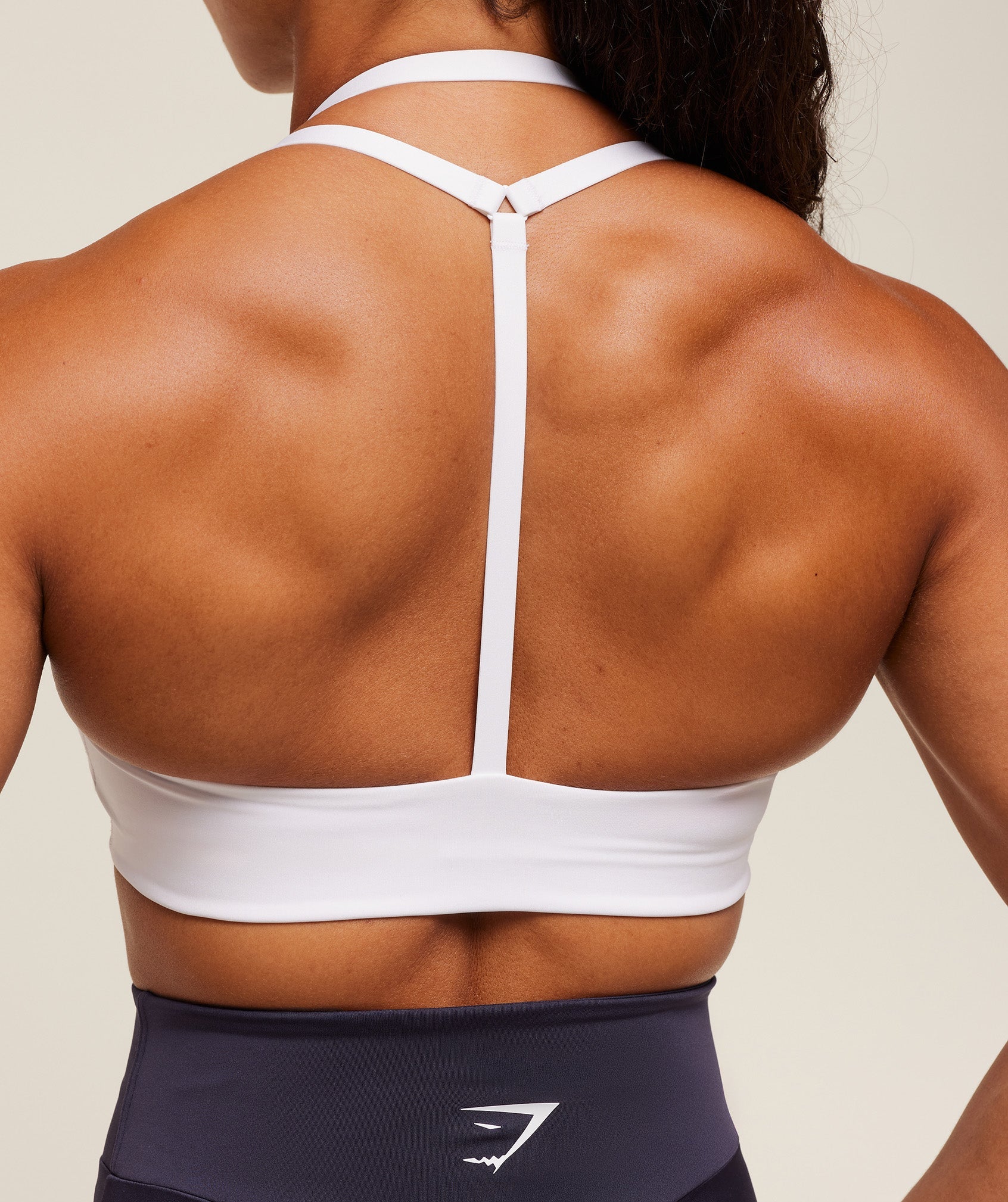 Women's Gymshark Reps T Back Sports Bra White