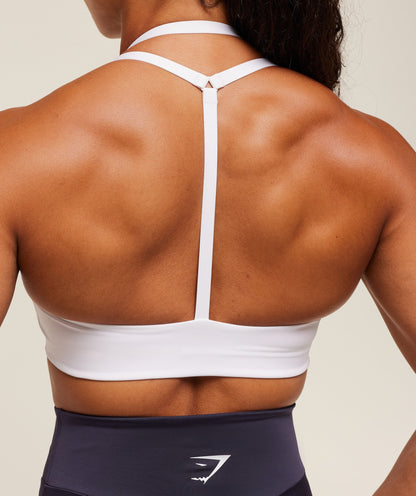 Women's Gymshark Reps T Back Sports Bra White