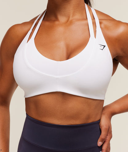 Women's Gymshark Reps T Back Sports Bra White