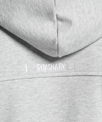 Gymshark Rest Day Essentials Hoodie Light Grey Core Marl