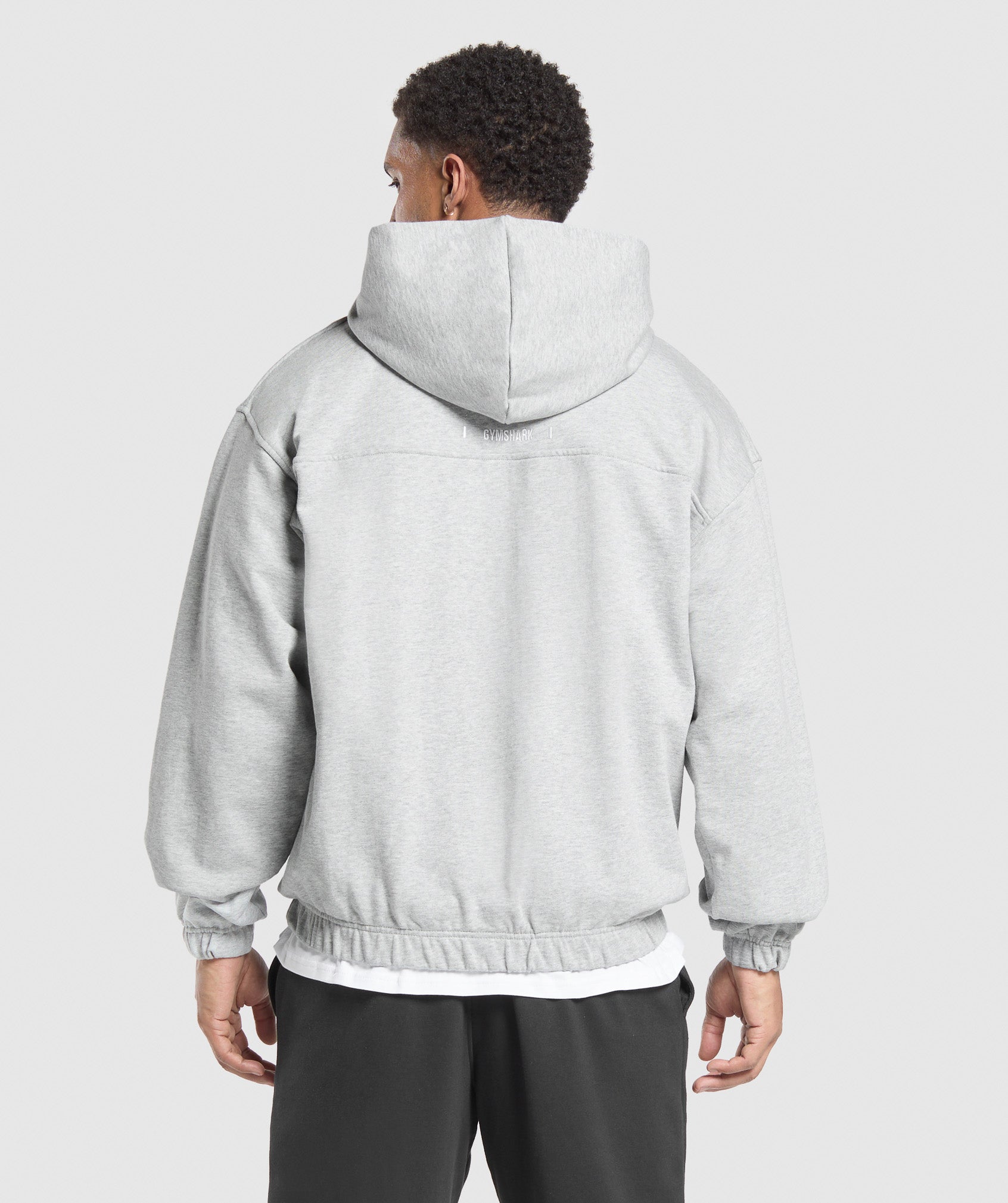 Gymshark Rest Day Essentials Zip Hoodie Light Grey Core Marl