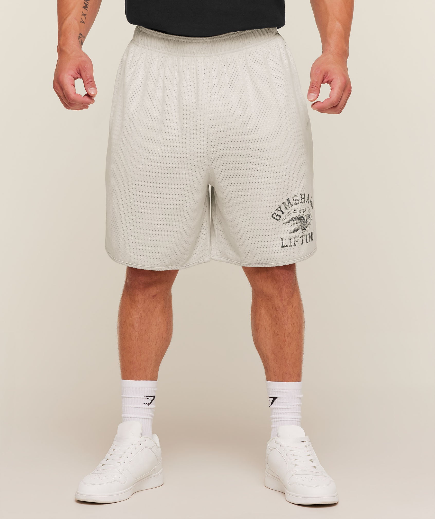Gymshark Collective Mesh Shorts Tinted White