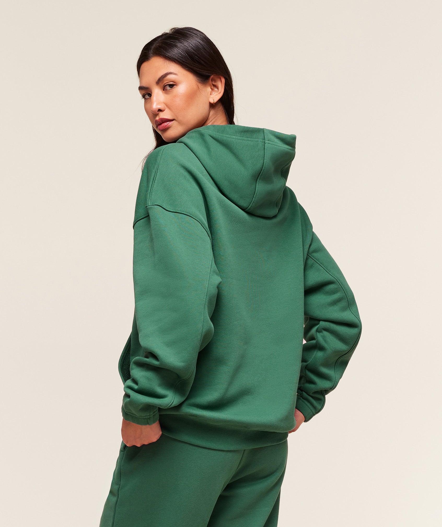 Women's Gymshark Rest Day Sweats 2.0 Oversized Hoodie Lift Green