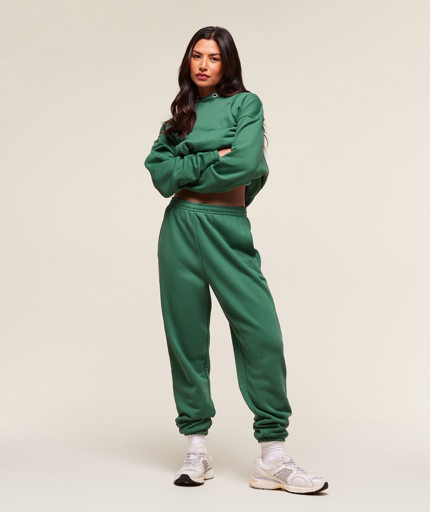 Women's Gymshark Rest Day Sweats 2.0 Oversized Hoodie Lift Green
