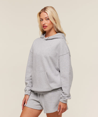 Women's Gymshark Rest Day Sweats 2.0 Oversized Hoodie Light Grey Core Marl