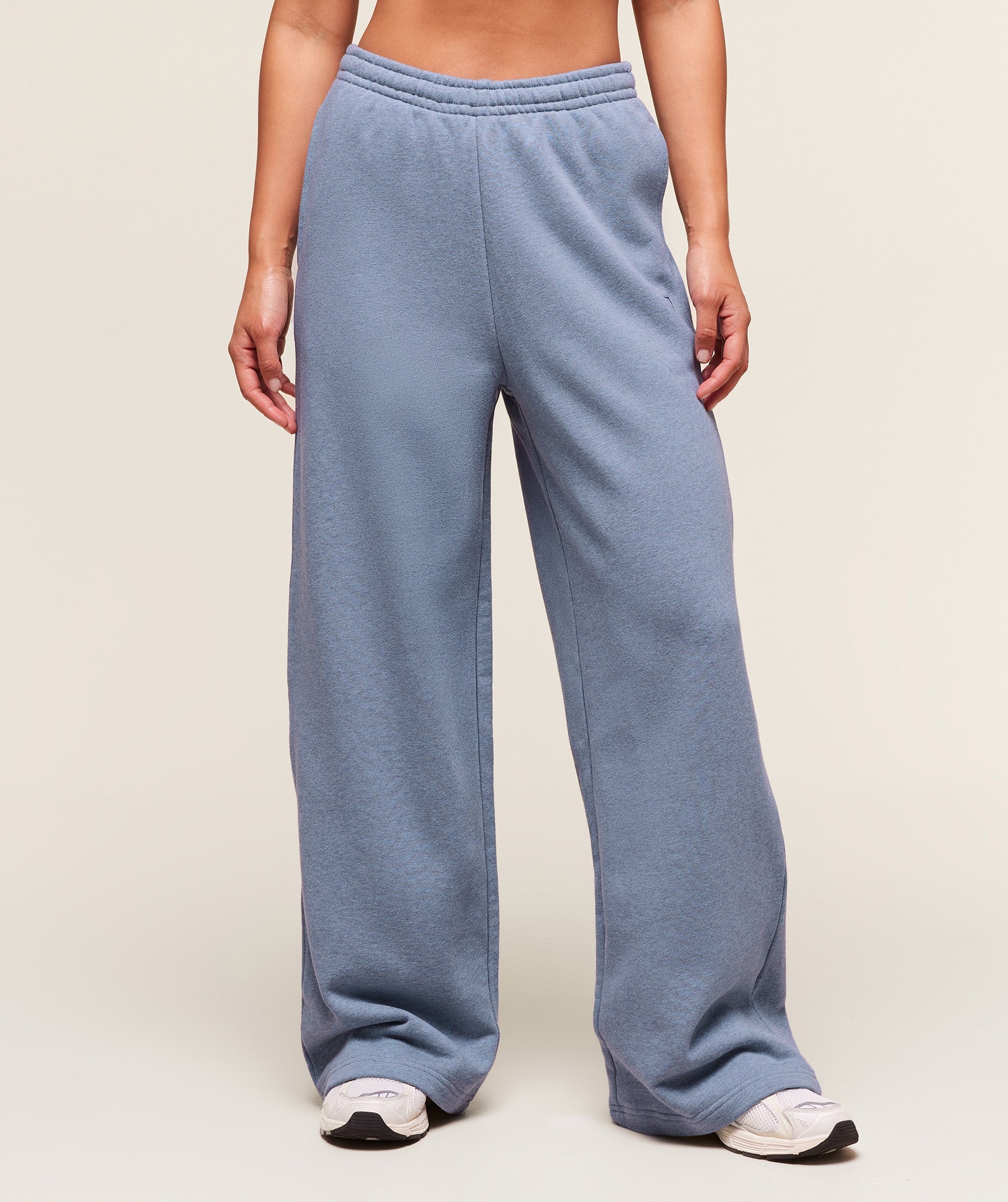 Women's Gymshark Rest Day Sweats 2.0 Wide Leg Jogger Bros Worn Blue Marl