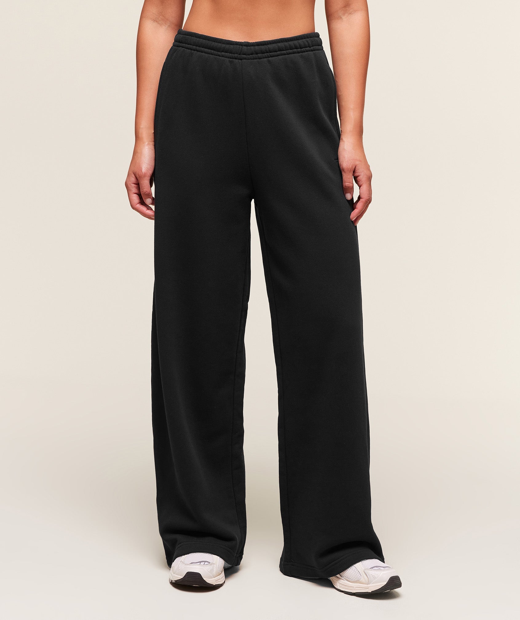 Women's Gymshark Rest Day Sweats 2.0 Wide Leg Jogger Black
