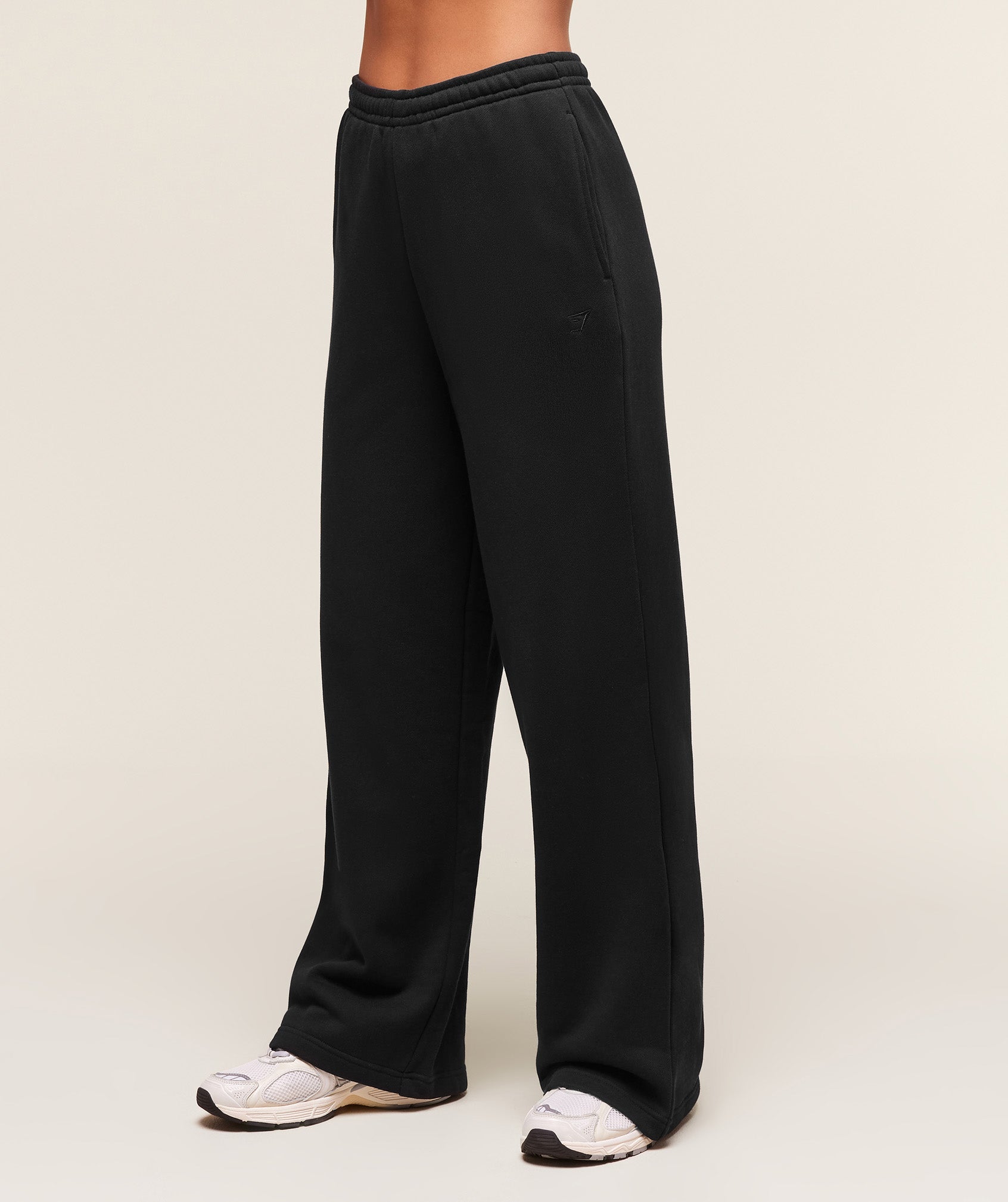 Women's Gymshark Rest Day Sweats 2.0 Wide Leg Jogger Black