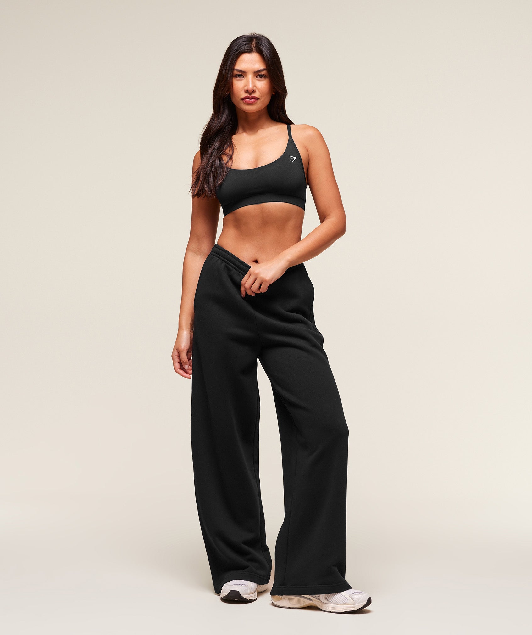 Women's Gymshark Rest Day Sweats 2.0 Wide Leg Jogger Black