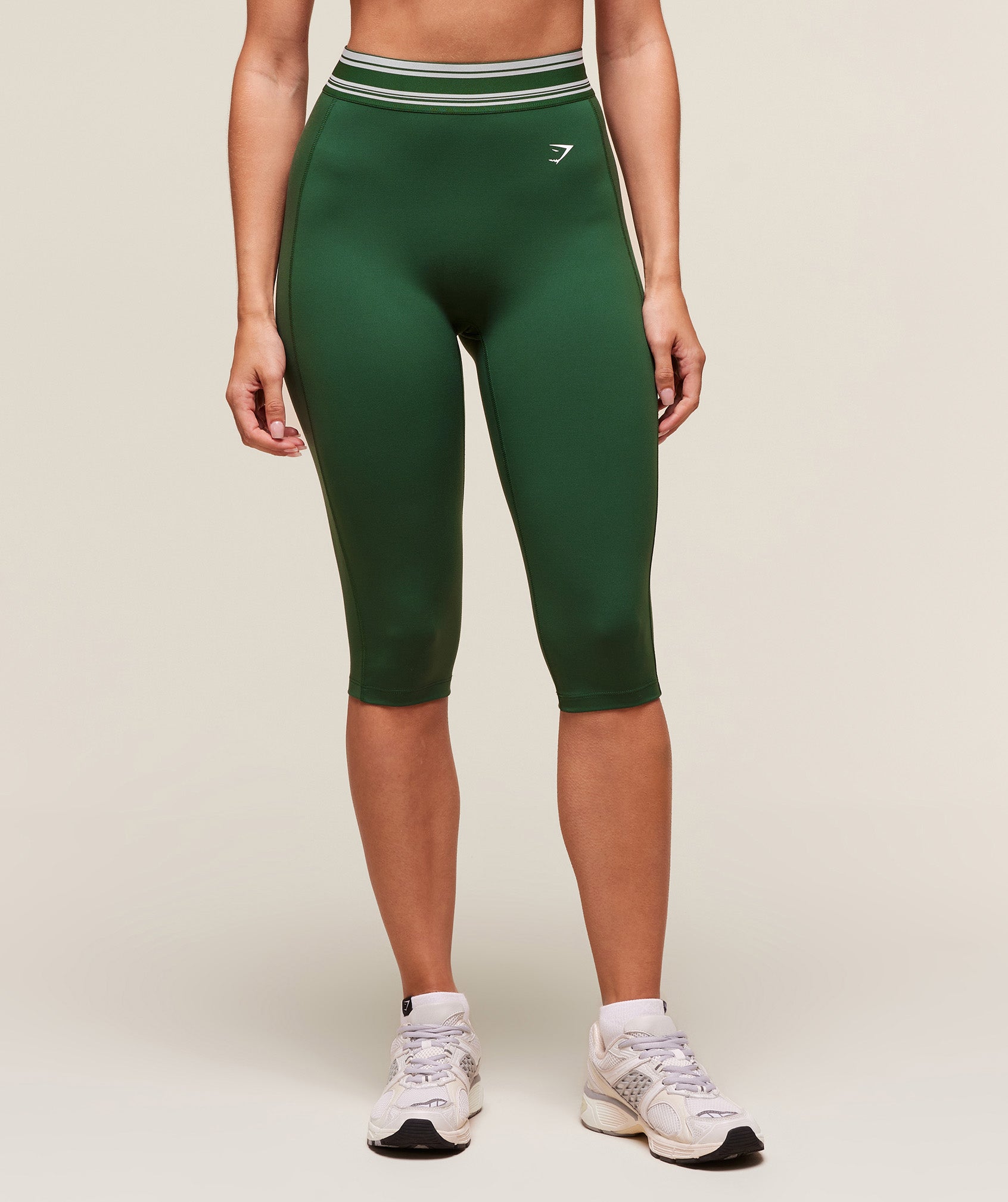 Women's Gymshark Retro Capri Leggings Classic Green