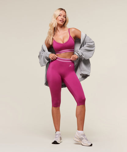 Women's Gymshark Retro Capri Leggings Winning Pink