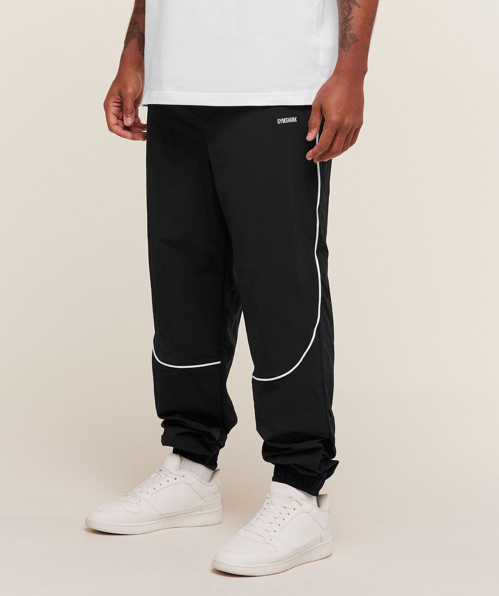 Gymshark Retro Shell Track Pants Black