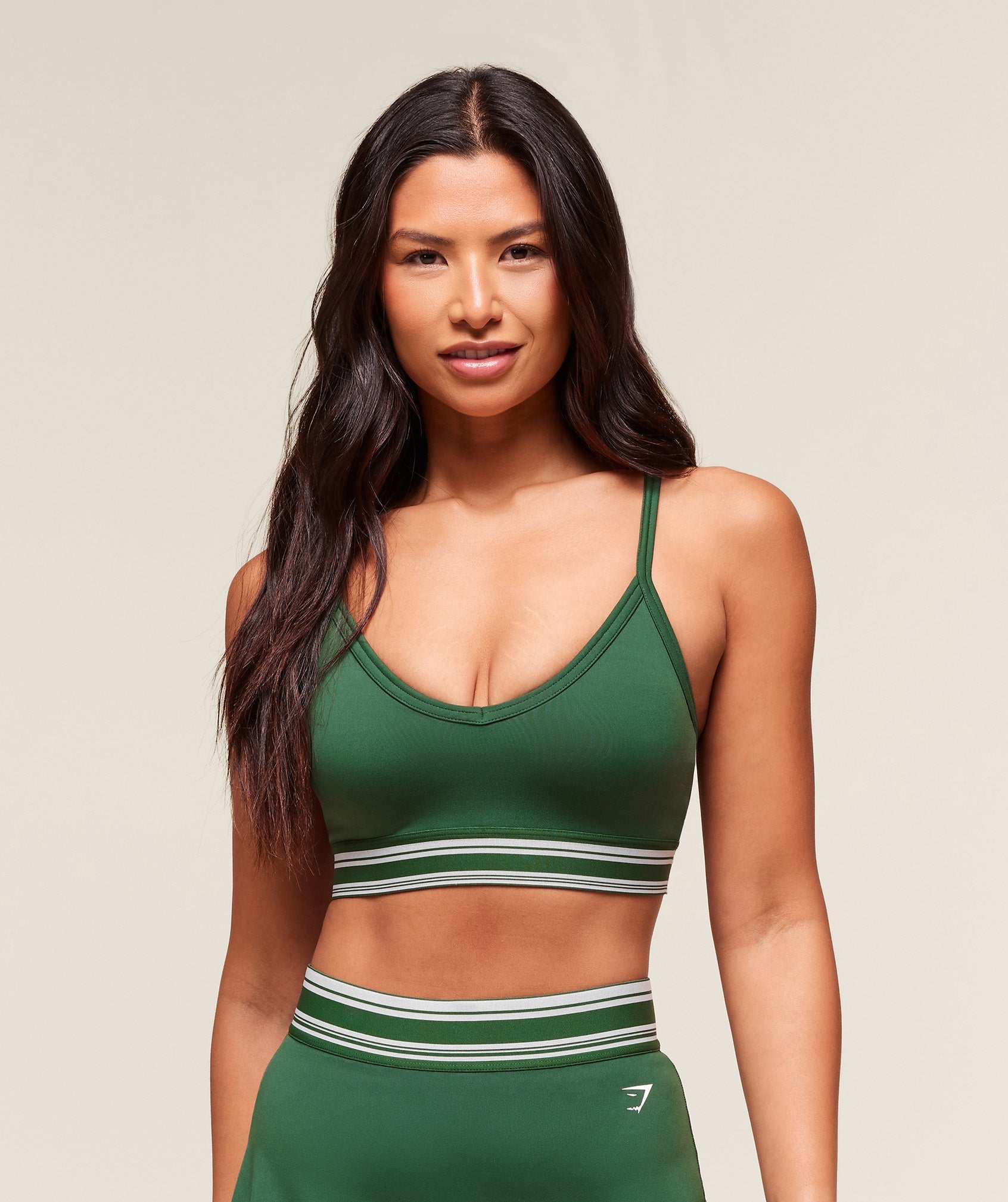 Women's Gymshark Retro Sports Bra Classic Green