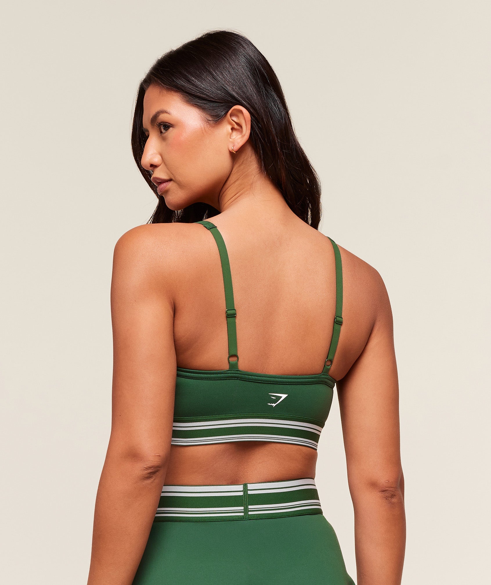 Women's Gymshark Retro Sports Bra Classic Green