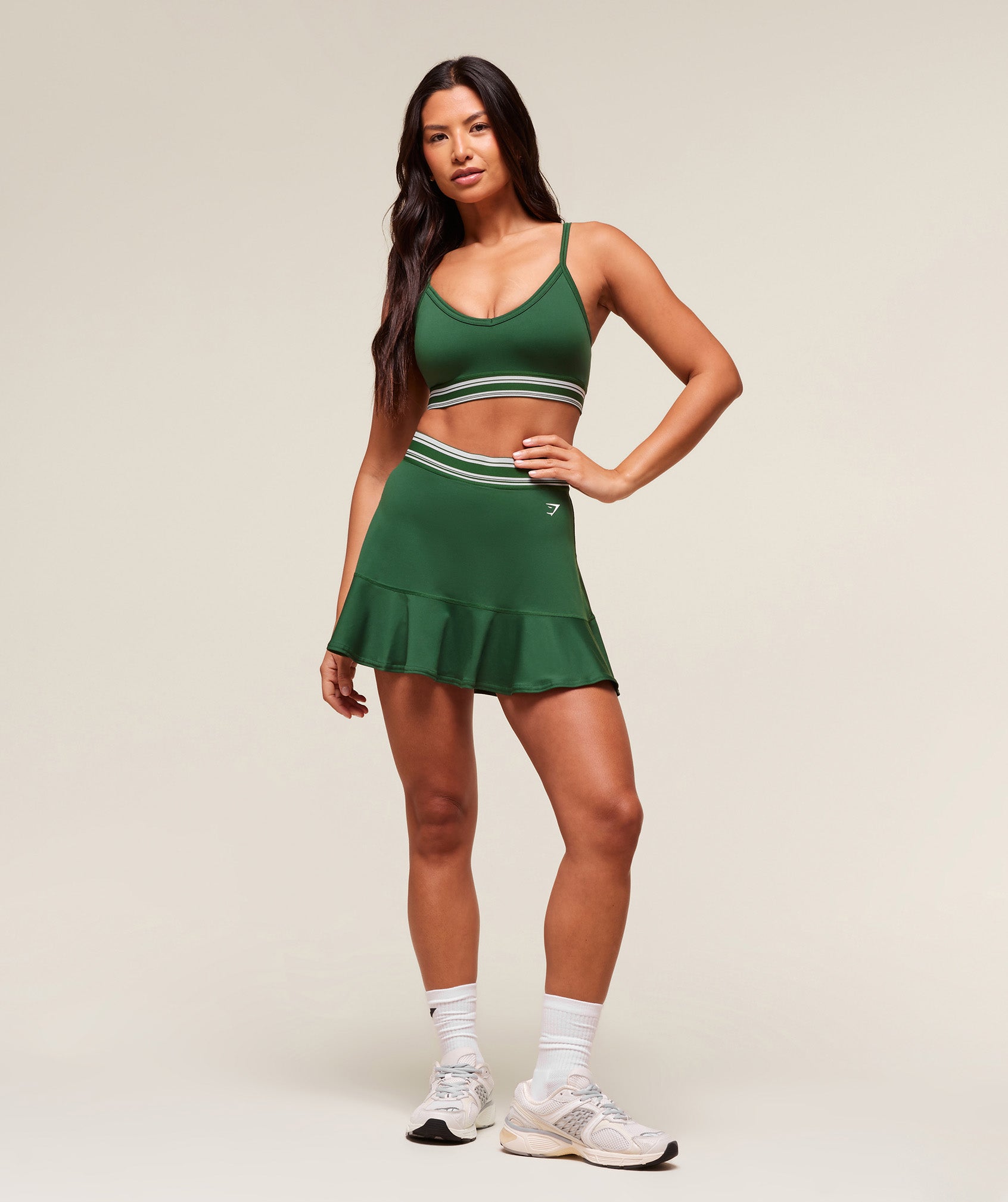 Women's Gymshark Retro Sports Bra Classic Green