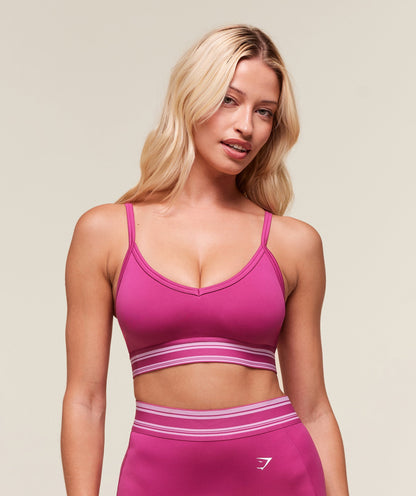 Women's Gymshark Retro Sports Bra Winning Pink