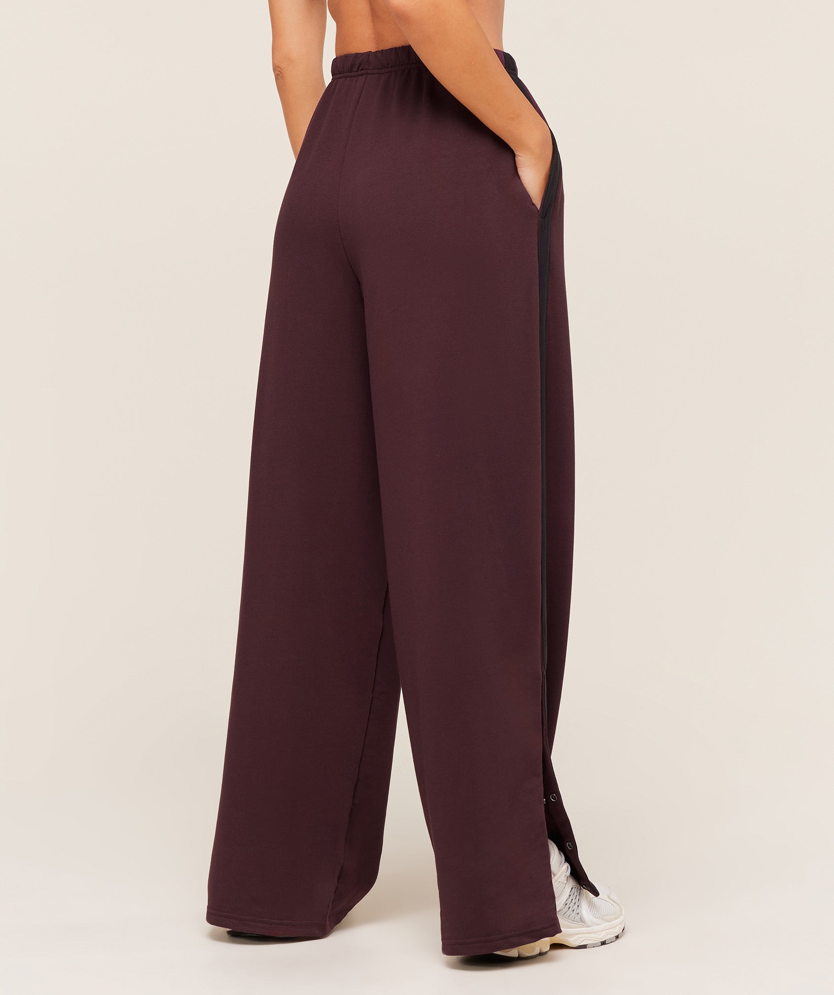 Women's Gymshark Retro Stripe Snap Pants Cherry Purple