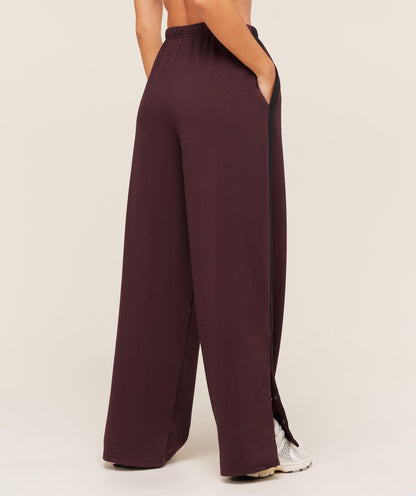 Women's Gymshark Retro Stripe Snap Pant Cherry Purple