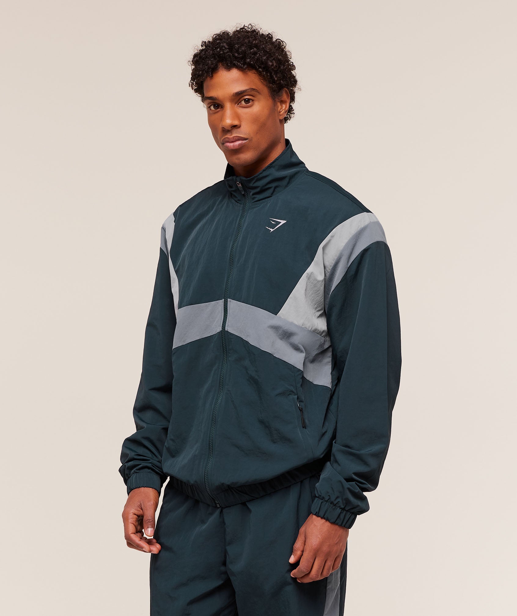 Gymshark Retro Track Jacket Deep Petrol Blue