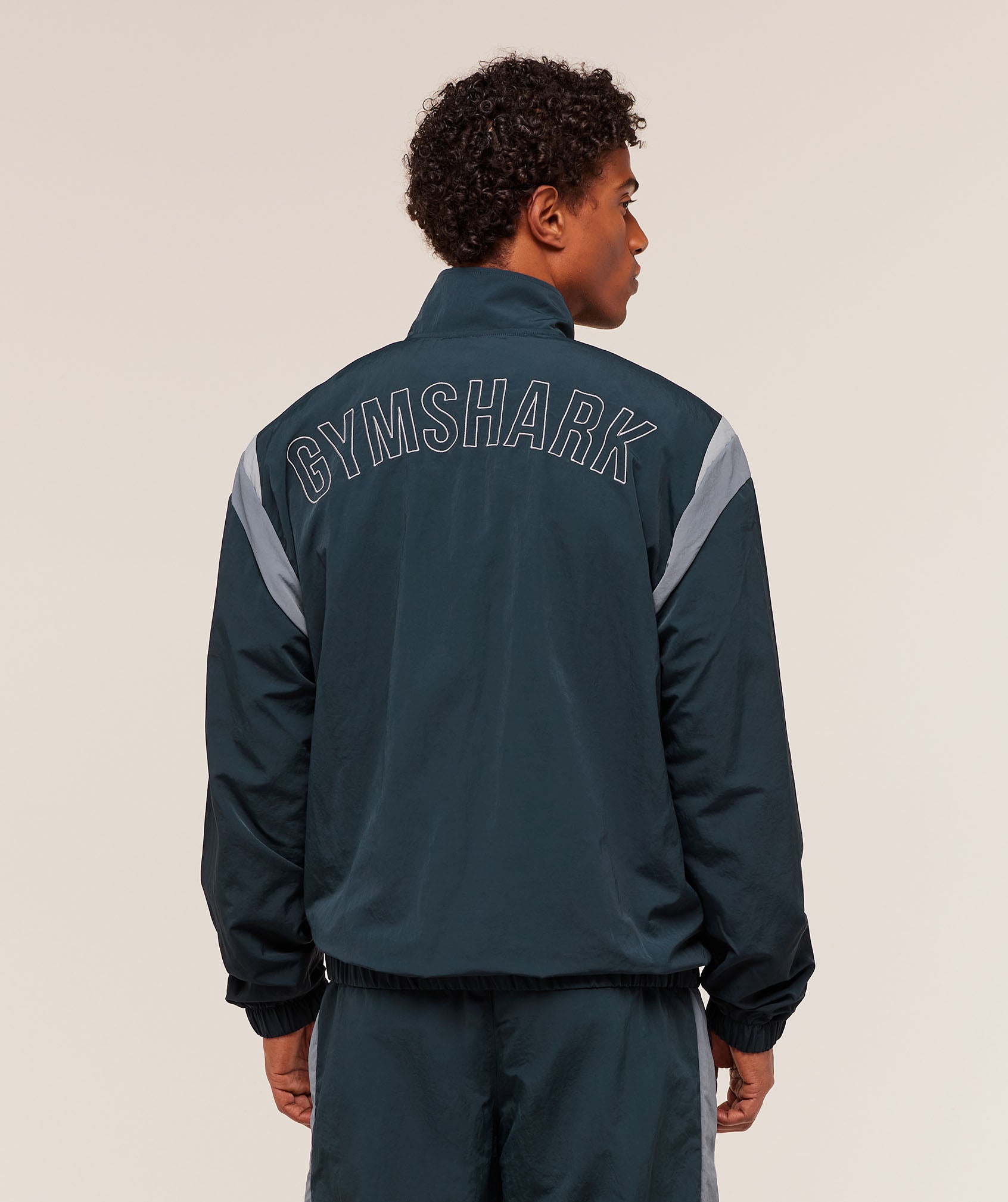 Gymshark Retro Track Jacket Deep Petrol Blue