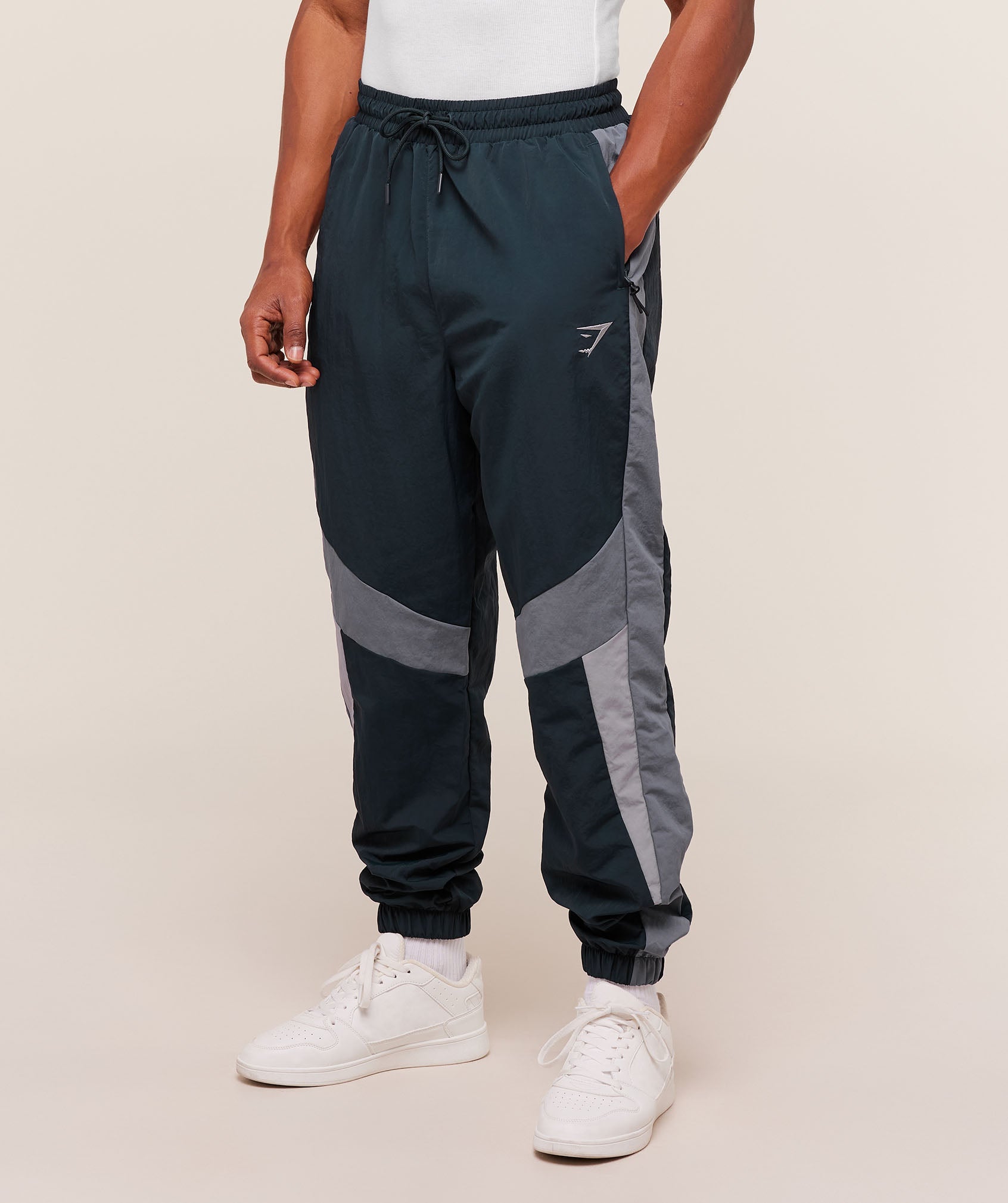 Gymshark Retro Track Pants Deep Petrol Blue