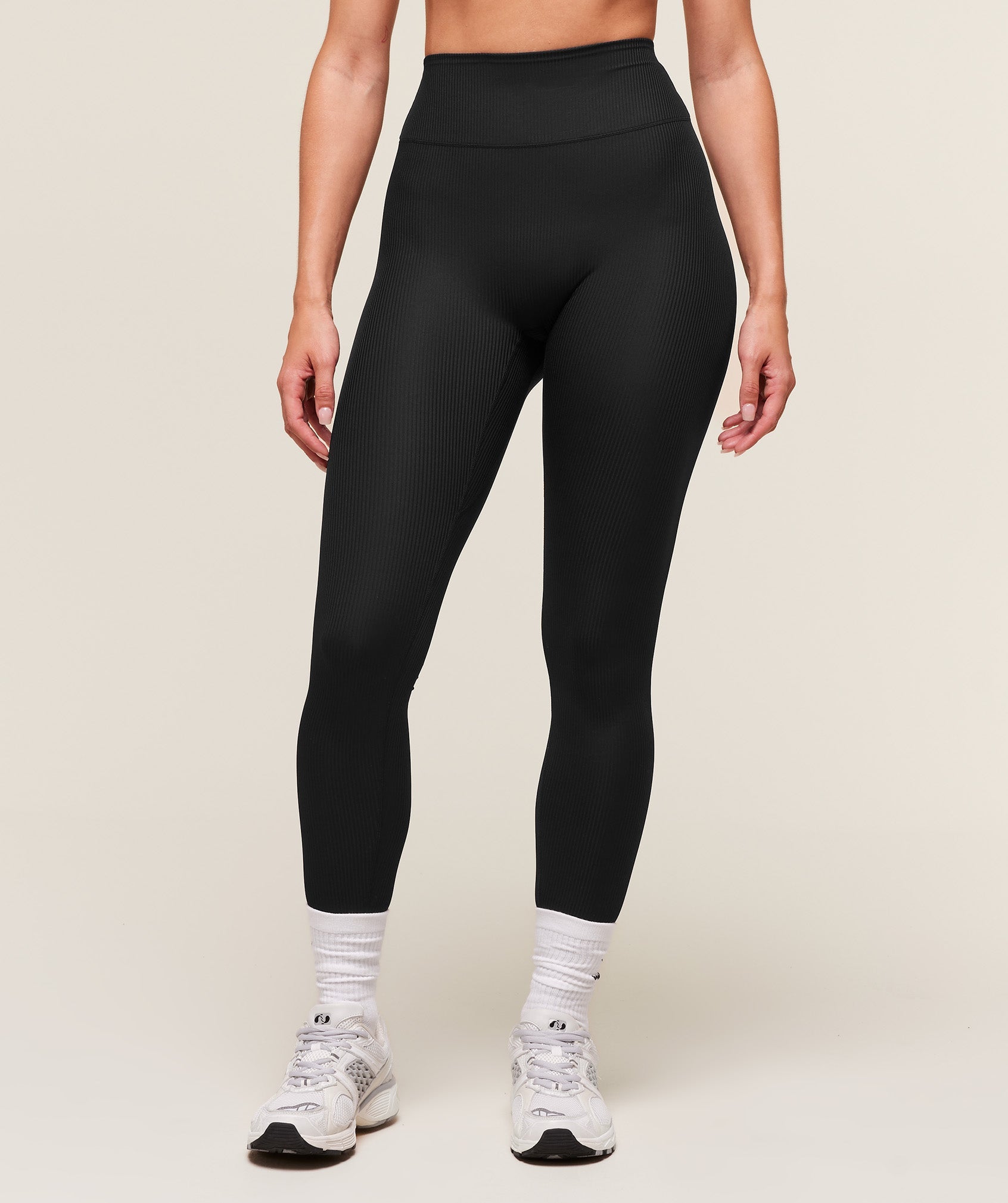 Women's Gymshark Ribbed Contour Leggings Black