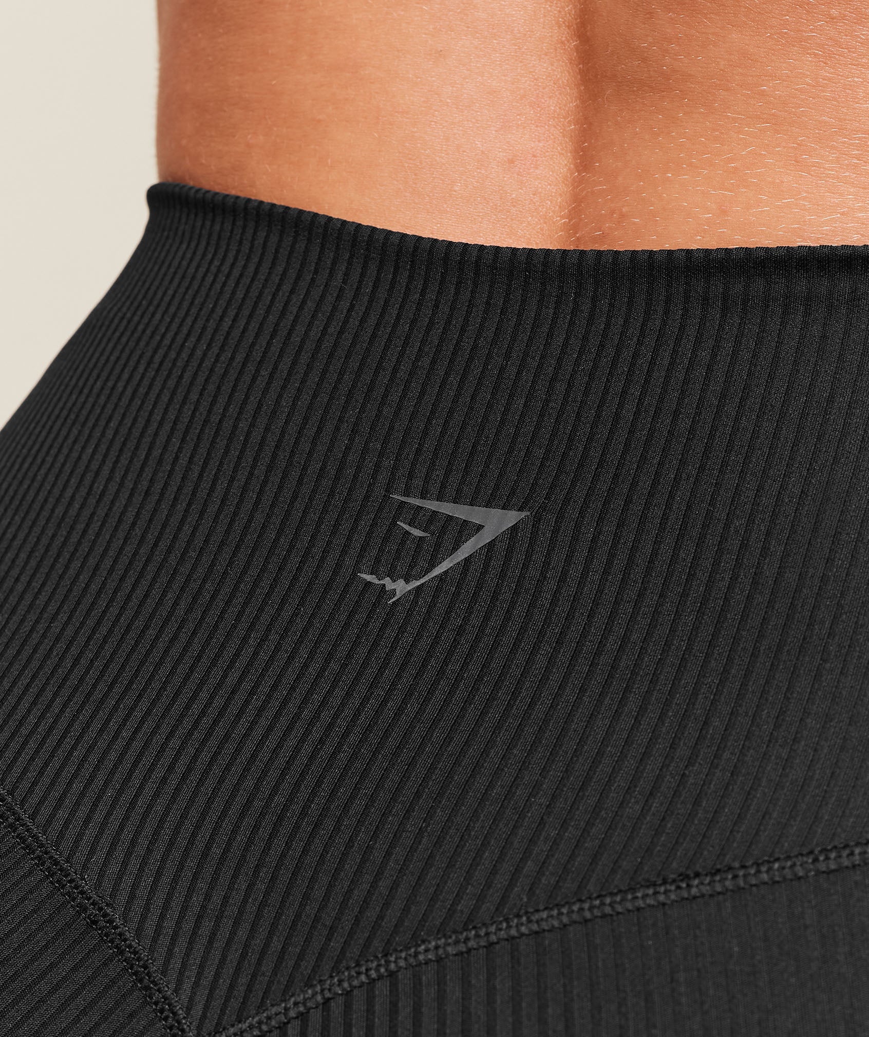 Women's Gymshark Ribbed Contour Leggings Black