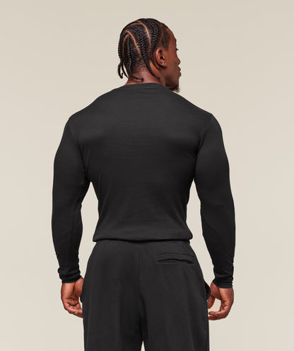 Gymshark Ribbed Long Sleeve T-Shirt Black