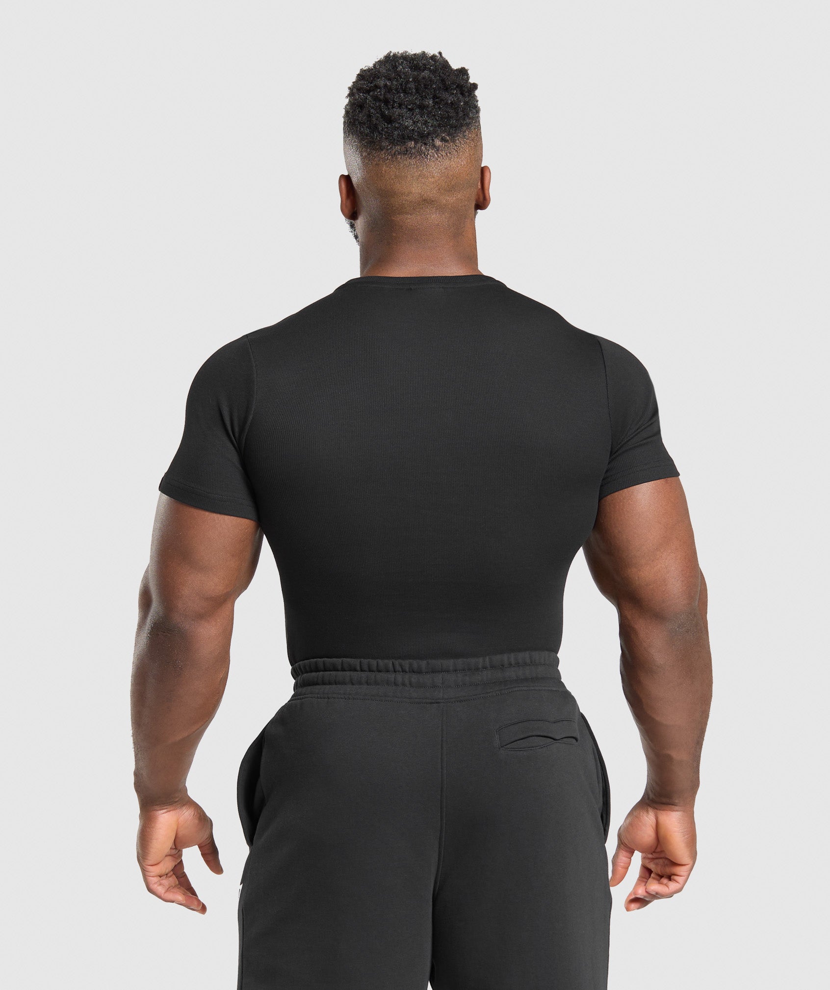 Gymshark Ribbed T-Shirt Black