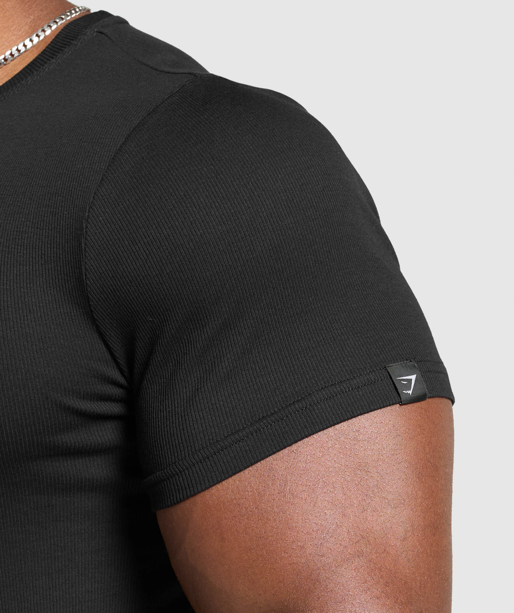 Gymshark Ribbed T-Shirt Black