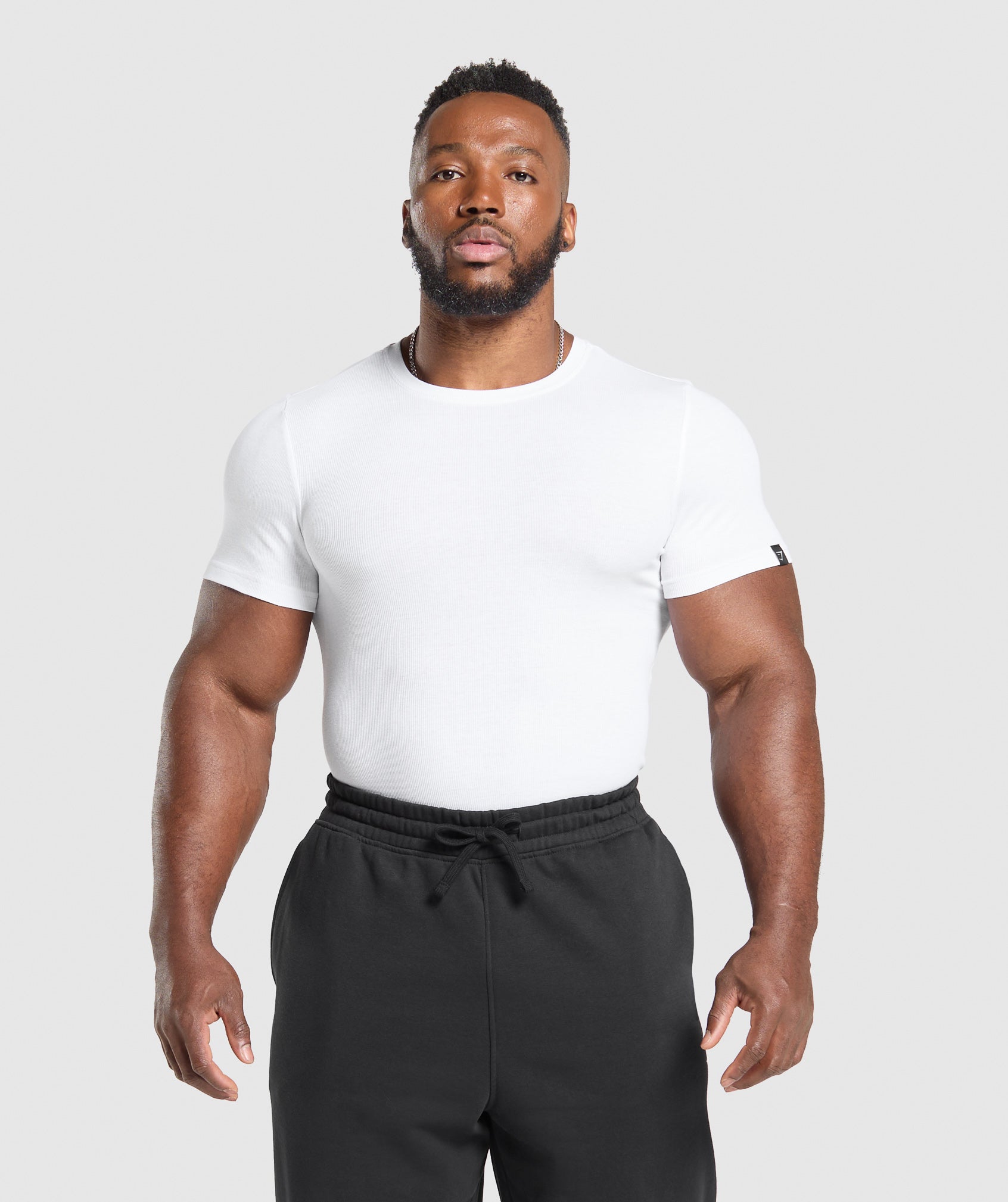 Gymshark Ribbed T-Shirt White