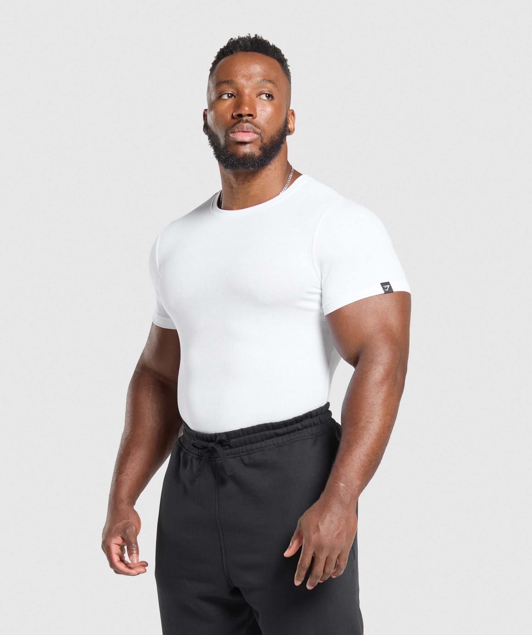 Gymshark Ribbed T-Shirt White