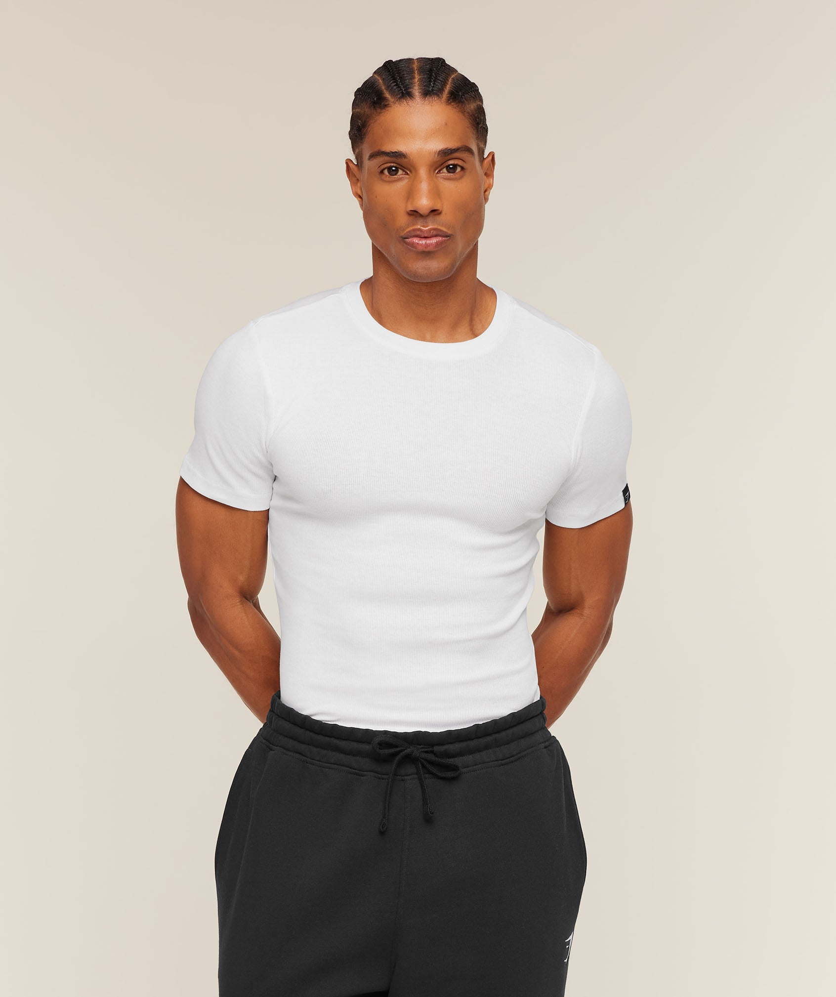Gymshark Ribbed T-Shirt White