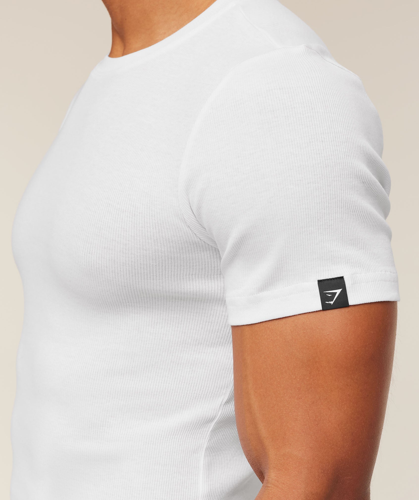 Gymshark Ribbed T-Shirt White